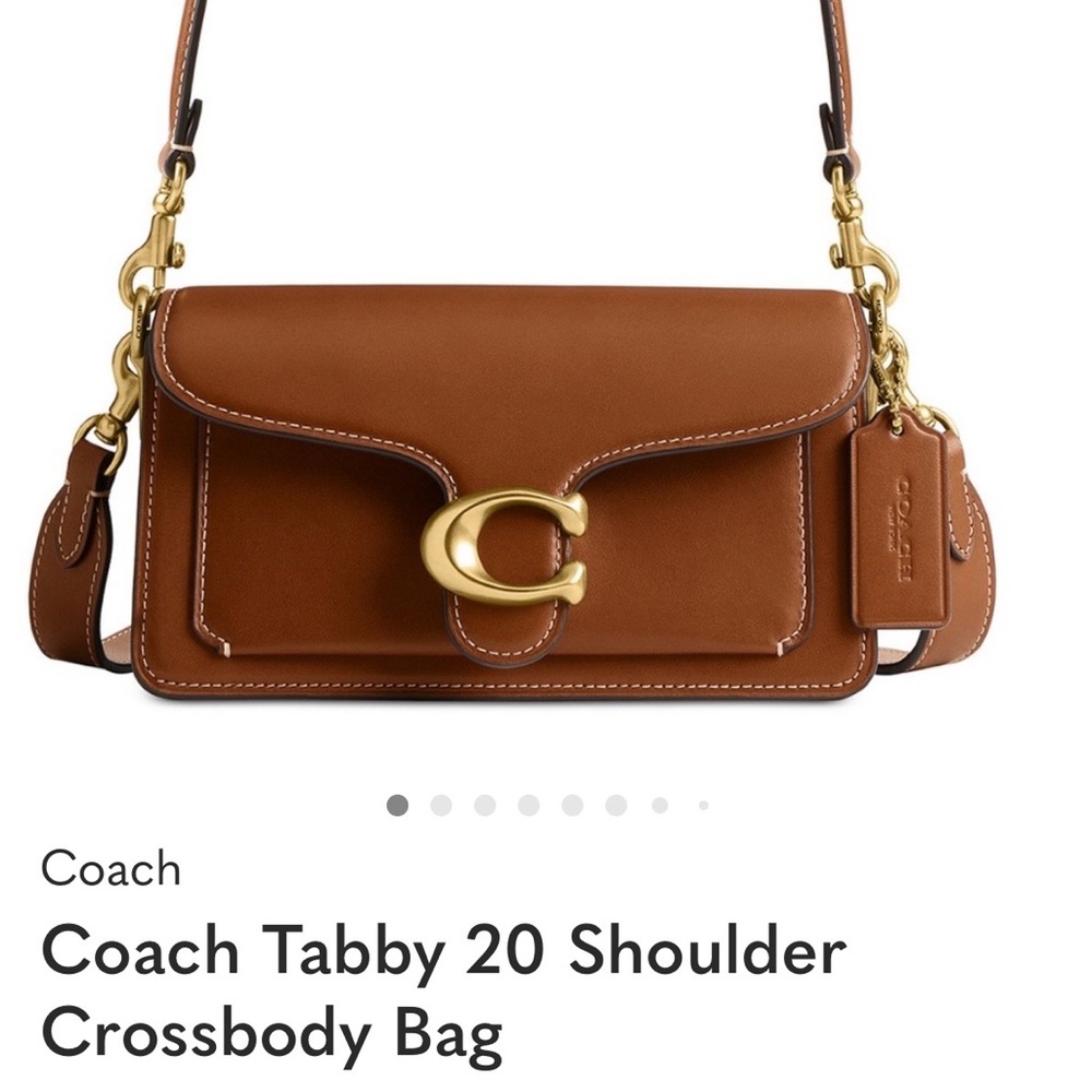 Coach Tabby 20 Crossbody Bag - Tan with Gold Accents